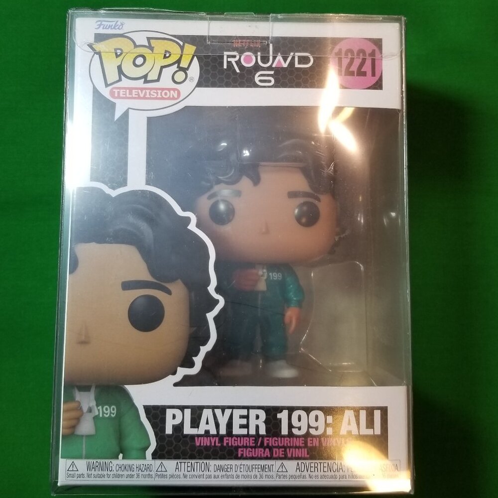 Funko Pop Squid Games Misprint Round 6 1221 Player 199 Ali #1221 New W/Protector